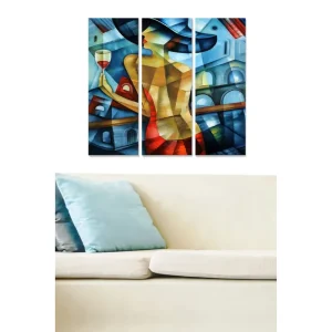 Tavla Abstract 3-pack Flerfärgad - Inredning & dekor Populärt val