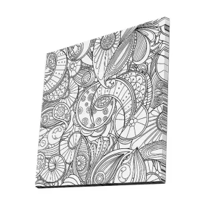 Canvastavla 45x45 cm - Intrikat mönster av snäckor och svängda linjer - Inredning & dekor Populärt val