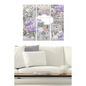 Sänkt pris Canvastavla Floral 3-pack Flerfärgad - Inredning & dekor