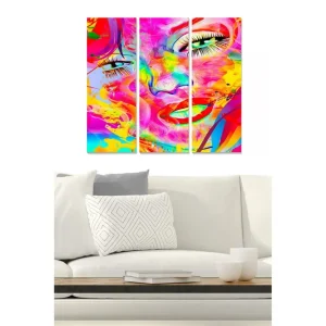 Tavla Abstract 3-pack Flerfärgad - Inredning & dekor Extra rabatt