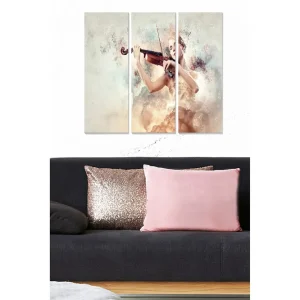 Beställ idag Canvastavla Music 3-pack Flerfärgad - Inredning & dekor