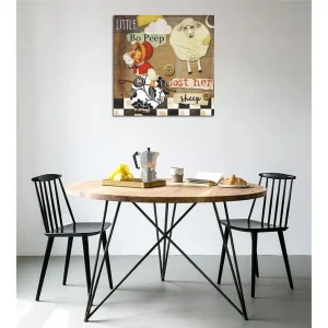 Canvastavla 45x45 cm - Lekfull scen med en flicka som letar efter sina får - Inredning & dekor Beställ nu