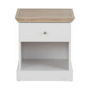 Premium Loft24 Dareia Sängbord 45 cm Vit/Brun - Möbler
