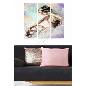 Canvastavla Abstract 3-pack Flerfärgad - Inredning & dekor Billig