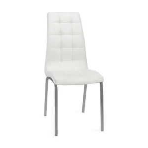 Rea Loft24 Laima Matstol Konstläder 2-pack Vit - Möbler
