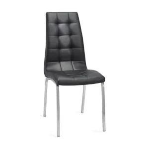 Loft24 Laima Matstol Konstläder 2-pack Svart - Möbler Bästa pris