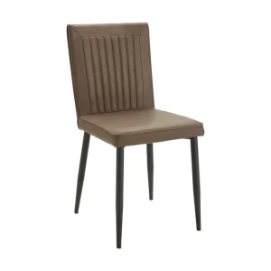 Loft24 Pinon Matstol Konstläder 2-pack Brun - Möbler Beställ nu