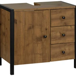 Loft24 Bagnum Tvättställ 60 cm Brun/Svart - Förvaring Fynd