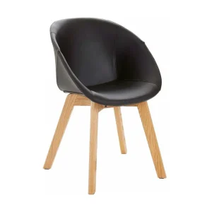Loft24 Köksstol Beret Konstläder 2-pack Svart|Ek - Möbler Beställ idag