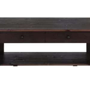 Loft24 Evonne Soffbord 100 cm med Förvaring 2 Lådor + Hylla Svart - Möbler Handla nu