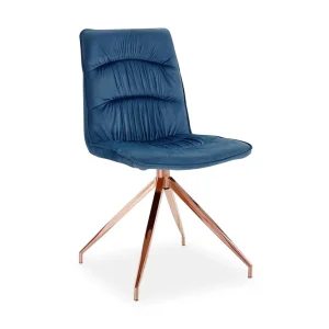 Loft24 Zinon Matstol Sammet 2-pack Blå - Möbler Begränsad tid