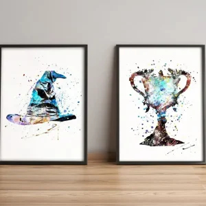 Tavla Abstract med Ram 2-pack Flerfärgad - Inredning & dekor Rabatt