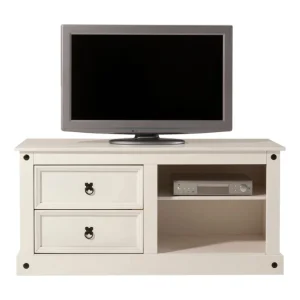 Loft24 Ayala TV-bänk 120 cm Vit - Möbler Begränsat erbjudande