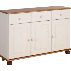 Endast denna vecka Loft24 Remiel Skänk 118 cm Vit/Brun - Förvaring