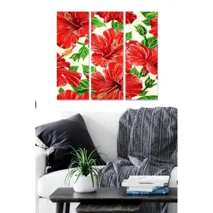 Canvastavla Floral 3-pack Flerfärgad - Inredning & dekor Endast idag