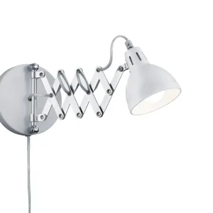 Sänkt pris Trio Lighting Scissor vägglampa E14 mattvit Vit - Belysning
