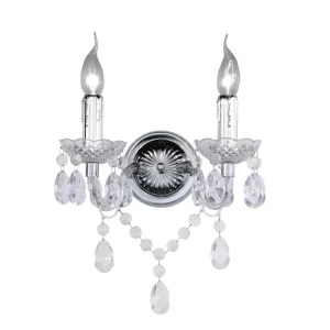 Trio Lighting Luster vägglampa 2L E14 transparent Transparent - Belysning Extra rabatt