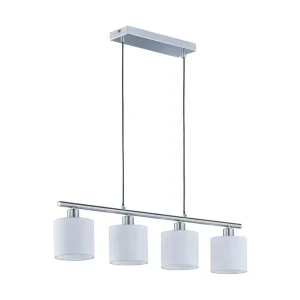 Populär Trio Lighting Tommy Taklampa 4L E14 borstad stål/ vit Borstad stål/Vit - Belysning