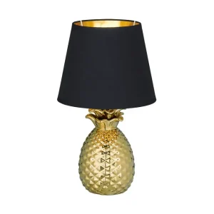 Kundfavorit Trio Lighting Pineapple bordslampa 35cm E14 guld/ svart Guld/Svart - Belysning