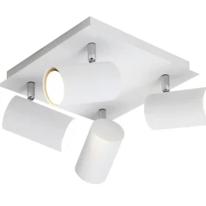 Trio Lighting Marley Spotlight fyrkant 4L GU10 vit Vit - Belysning I lager