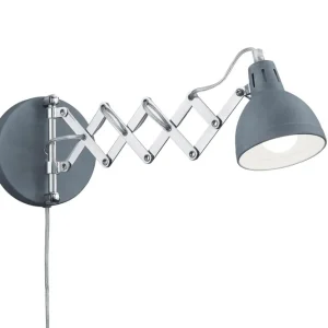 Trygg betalning Trio Lighting Scissor vägglampa E14 betong Betong - Belysning
