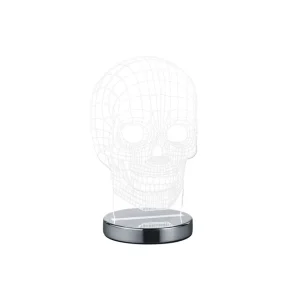 Trio Lighting Skull LED bordslampa krom Krom - Belysning Endast idag