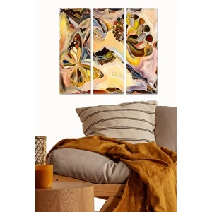 Canvastavla Abstract 3-pack Flerfärgad - Inredning & dekor Rea