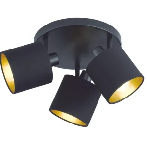 Köp online Trio Lighting Tommy Spotlight 3L E14 mattsvart/ guld Matt svart/Guld - Belysning