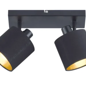 Köp online Trio Lighting Tommy Spotlight 2L E14 mattsvart/ guld Matt svart/Guld - Belysning