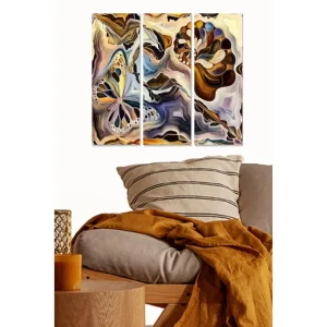 Billig Canvastavla Abstract 3-pack Flerfärgad - Inredning & dekor