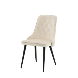 Bästa pris Venture Home Velvet Deluxe Lyx Sammetstol Svart/Beige - Möbler