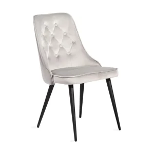 Lågt pris Venture Home Velvet Deluxe Sammetstol Svart/Grå - Möbler