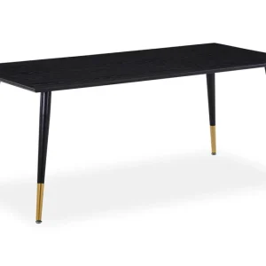 Venture Home Dipp Matbord 180 cm Svart/Mässing - Möbler Erbjudandepris