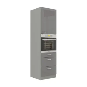 Säker betalning Grey Köksskåp 60x57x210 cm Grå/Vit - Förvaring
