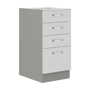 Billigare Bianco Skåp med lådor 40x52x82 cm Vit - Förvaring
