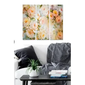 Canvastavla Floral 3-pack Flerfärgad - Inredning & dekor Nedsatt pris