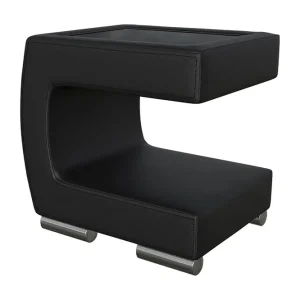 Erbjudande Stoliv Sängbord 43 cm Vänster Ecoläder/Svart - Möbler