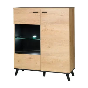 Endast denna vecka John Skänk 101x40x121 cm Beige/Svart - Förvaring