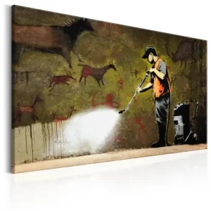 Tavla Cave Painting by Banksy 120x80 VALUE_MISSING_1 - Inredning Lågt pris