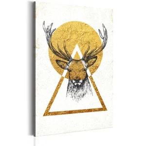 Sänkt pris Tavla My Home: Golden Deer 80x120 VALUE_MISSING_1 - Inredning