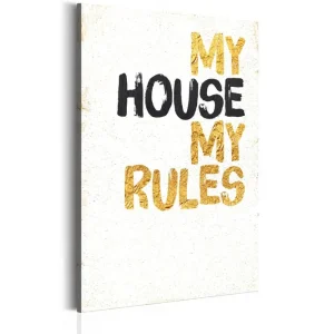 Bästa pris Tavla My Home: My house, my rules 80x120 VALUE_MISSING_1 - Inredning