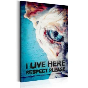 Trygg betalning Tavla I Live Here, Respect Please 80x120 VALUE_MISSING_1 - Inredning