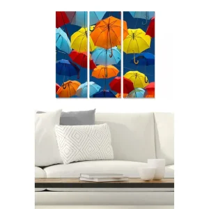 Canvastavla Abstract 3-pack Flerfärgad - Inredning & dekor Begränsad tid