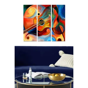 Canvastavla Abstract 3-pack Flerfärgad - Inredning & dekor Erbjudande