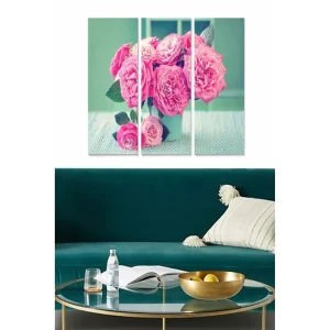 Canvastavla Floral 3-pack Flerfärgad - Inredning & dekor Begränsad tid