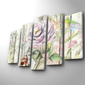 Sista chansen Dekorativ Canvastavla 5-Delar 70x19 cm - Inredning & dekor