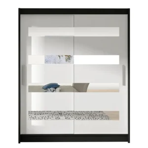 Säker betalning Presto Garderob 58x150 cm Svart/Vit - Förvaring