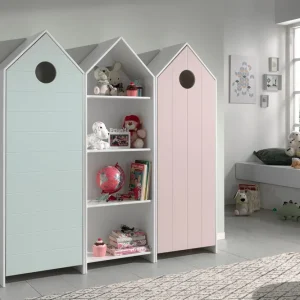 Bustorp Garderob- och hyllset Vit/Rosa/Mintgrön - Möbler Snabb frakt