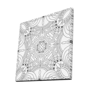 Canvastavla 45x45 cm - Intrikat mönster med geometriska former och linjer - Inredning & dekor Rabatter