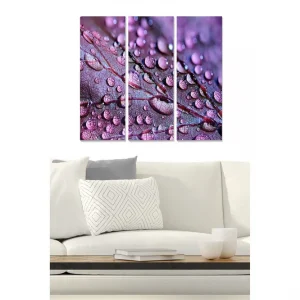 Canvastavla Floral 3-pack Flerfärgad - Inredning & dekor Begränsat erbjudande